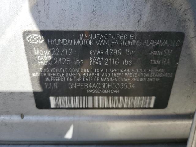 Photo 11 VIN: 5NPEB4AC3DH533534 - HYUNDAI SONATA 