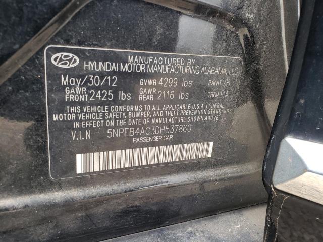 Photo 11 VIN: 5NPEB4AC3DH537860 - HYUNDAI SONATA GLS 