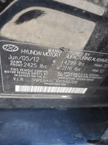 Photo 11 VIN: 5NPEB4AC3DH540709 - HYUNDAI SONATA GLS 