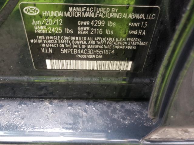 Photo 9 VIN: 5NPEB4AC3DH551614 - HYUNDAI SONATA GLS 