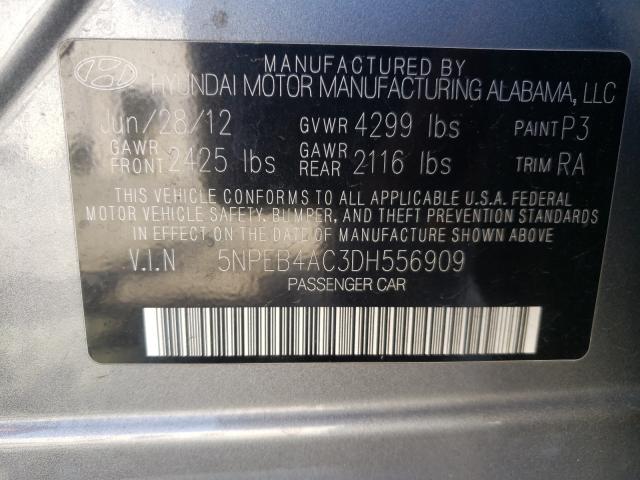 Photo 9 VIN: 5NPEB4AC3DH556909 - HYUNDAI SONATA GLS 