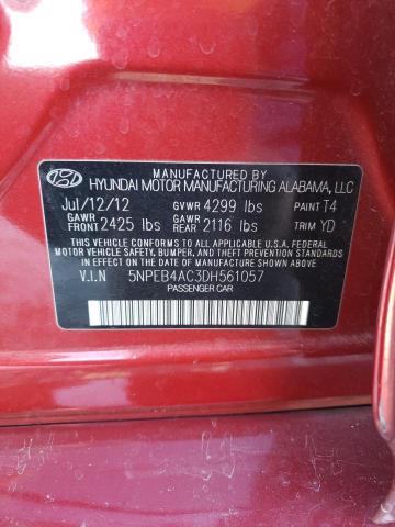 Photo 11 VIN: 5NPEB4AC3DH561057 - HYUNDAI SONATA GLS 