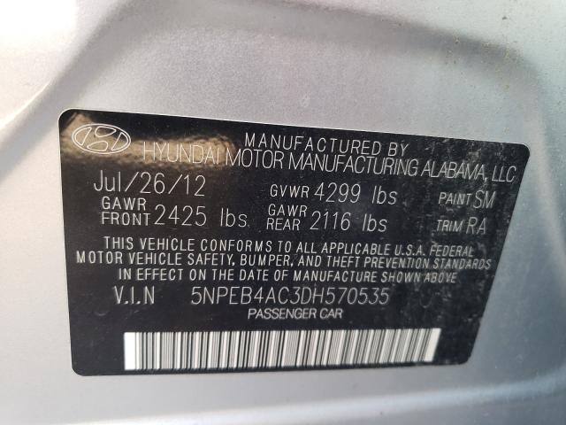 Photo 9 VIN: 5NPEB4AC3DH570535 - HYUNDAI SONATA GLS 