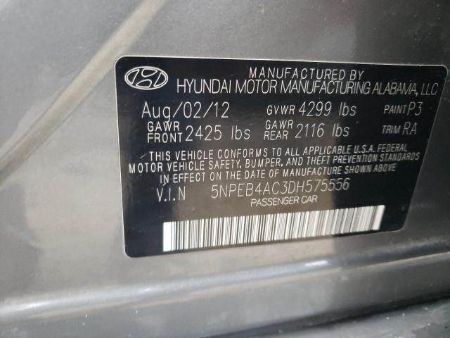 Photo 9 VIN: 5NPEB4AC3DH575556 - HYUNDAI SONATA 