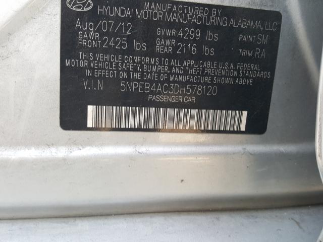 Photo 9 VIN: 5NPEB4AC3DH578120 - HYUNDAI SONATA GLS 