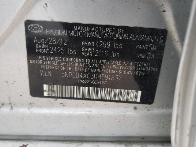 Photo 9 VIN: 5NPEB4AC3DH591837 - HYUNDAI SONATA GLS 