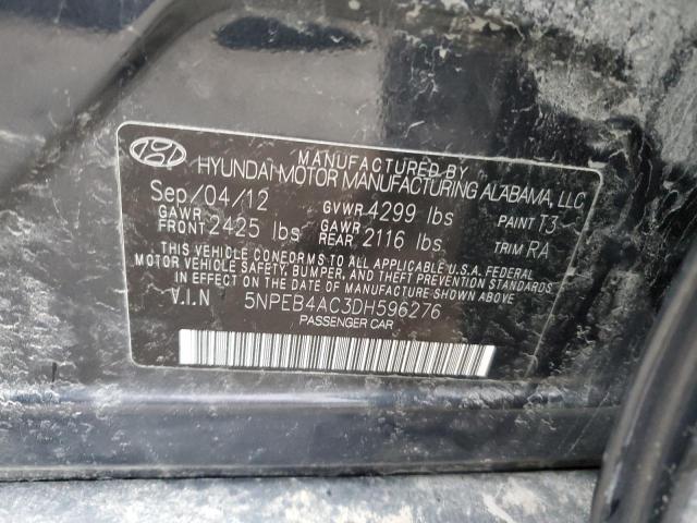 Photo 11 VIN: 5NPEB4AC3DH596276 - HYUNDAI SONATA GLS 