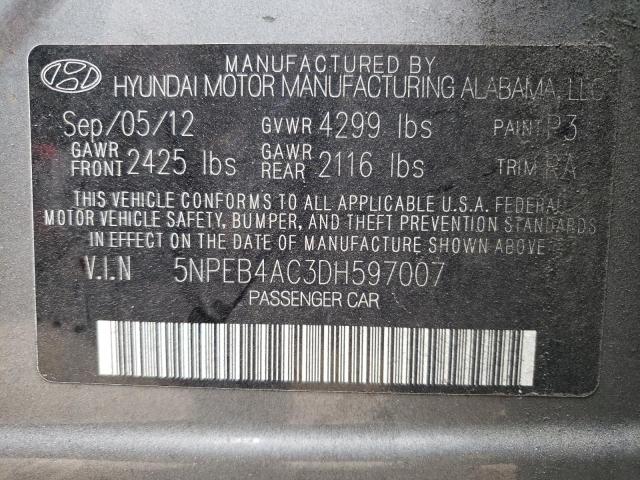 Photo 11 VIN: 5NPEB4AC3DH597007 - HYUNDAI SONATA GLS 