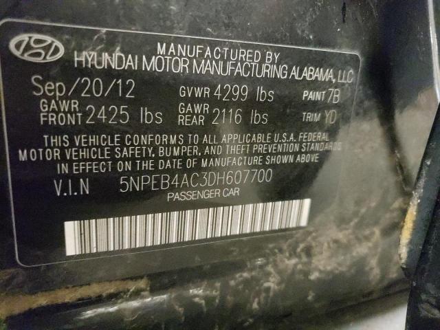 Photo 11 VIN: 5NPEB4AC3DH607700 - HYUNDAI SONATA GLS 