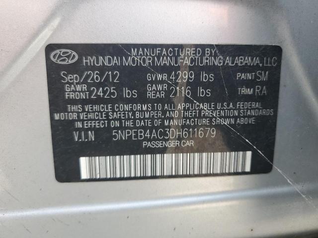 Photo 11 VIN: 5NPEB4AC3DH611679 - HYUNDAI SONATA GLS 