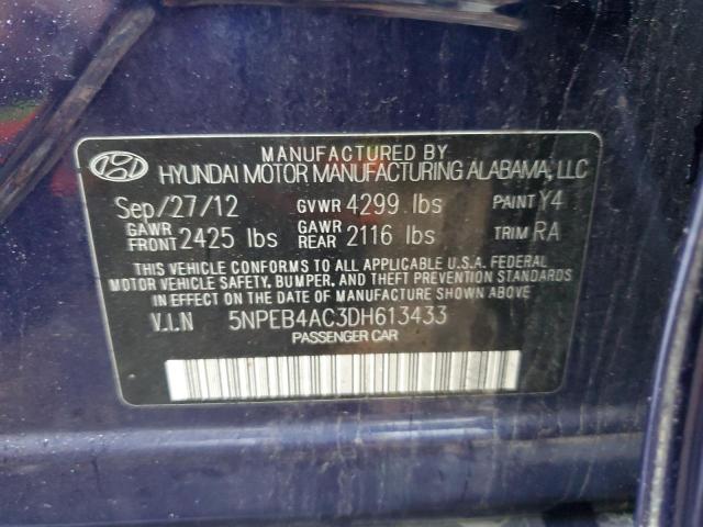 Photo 11 VIN: 5NPEB4AC3DH613433 - HYUNDAI SONATA 