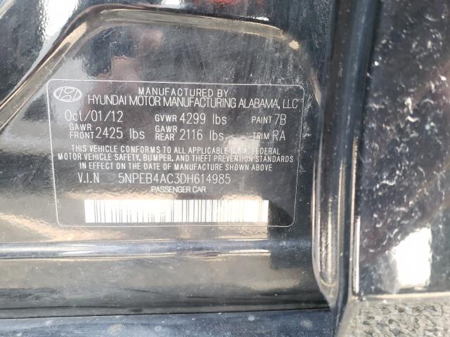 Photo 9 VIN: 5NPEB4AC3DH614985 - HYUNDAI SONATA GLS 