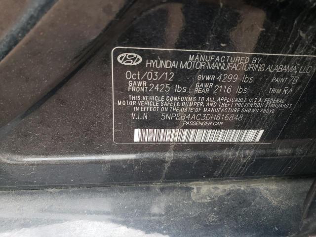 Photo 11 VIN: 5NPEB4AC3DH616848 - HYUNDAI SONATA 