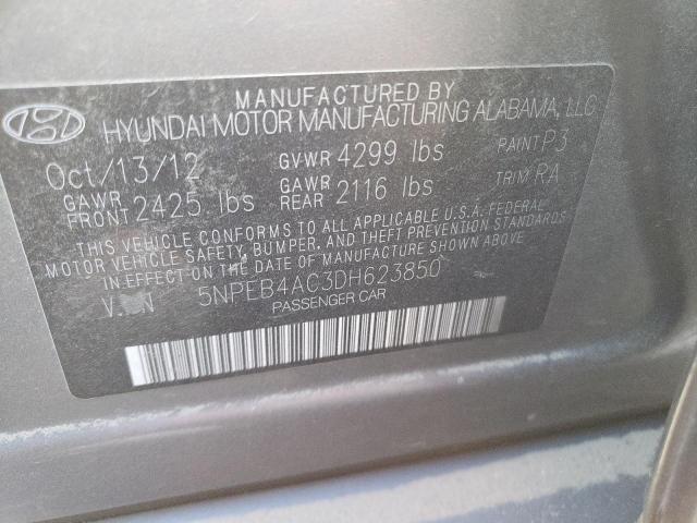 Photo 11 VIN: 5NPEB4AC3DH623850 - HYUNDAI SONATA GLS 