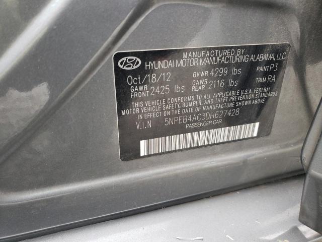 Photo 11 VIN: 5NPEB4AC3DH627428 - HYUNDAI SONATA 