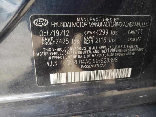 Photo 9 VIN: 5NPEB4AC3DH628398 - HYUNDAI SONATA GLS 