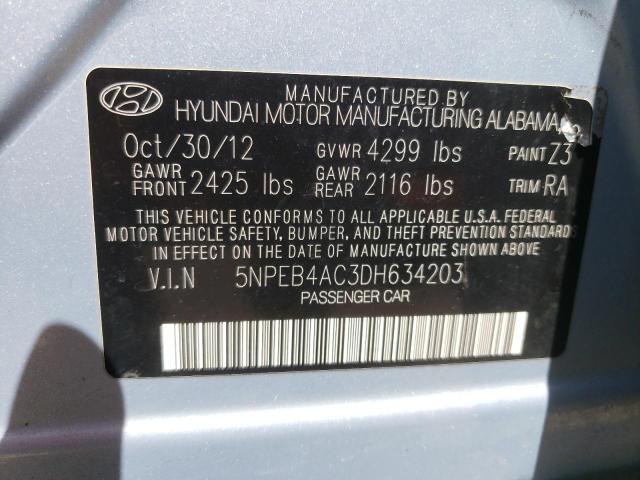 Photo 9 VIN: 5NPEB4AC3DH634203 - HYUNDAI SONATA GLS 