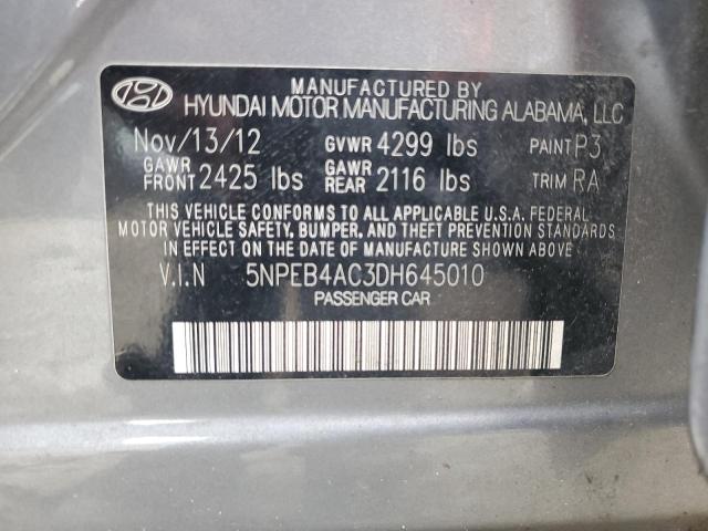 Photo 11 VIN: 5NPEB4AC3DH645010 - HYUNDAI SONATA 