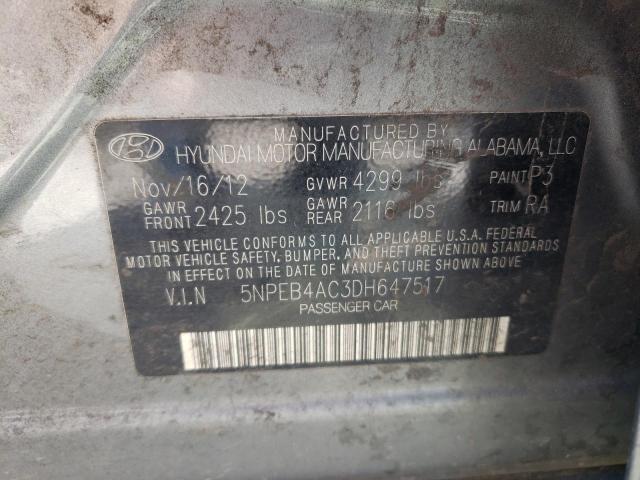 Photo 11 VIN: 5NPEB4AC3DH647517 - HYUNDAI SONATA 