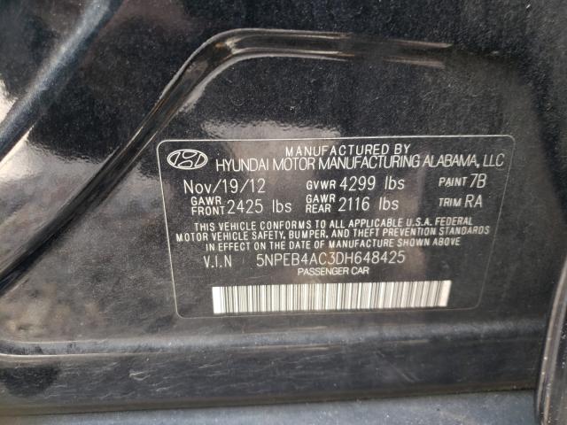 Photo 9 VIN: 5NPEB4AC3DH648425 - HYUNDAI SONATA GLS 