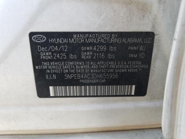 Photo 9 VIN: 5NPEB4AC3DH655956 - HYUNDAI SONATA GLS 