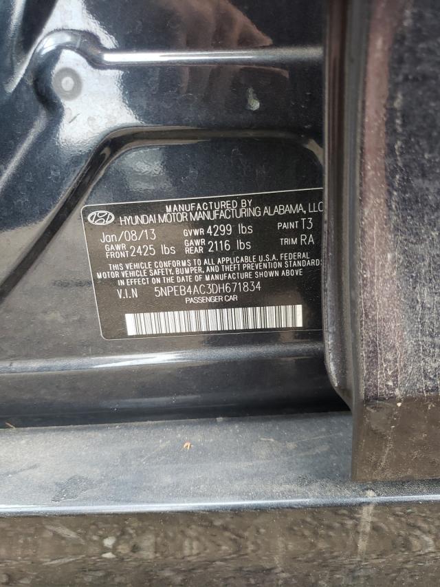 Photo 9 VIN: 5NPEB4AC3DH671834 - HYUNDAI SONATA GLS 