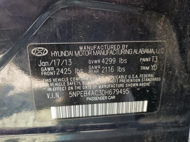 Photo 9 VIN: 5NPEB4AC3DH679495 - HYUNDAI SONATA GLS 