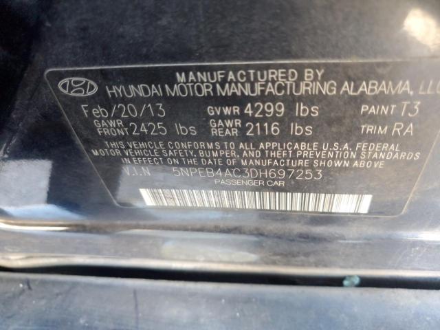 Photo 11 VIN: 5NPEB4AC3DH697253 - HYUNDAI SONATA 