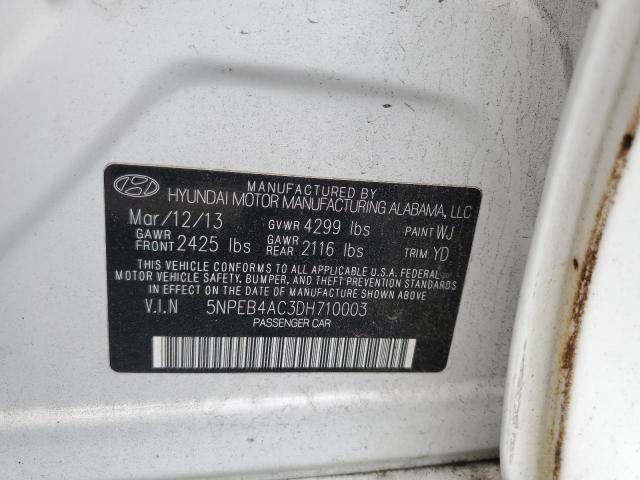 Photo 11 VIN: 5NPEB4AC3DH710003 - HYUNDAI SONATA 