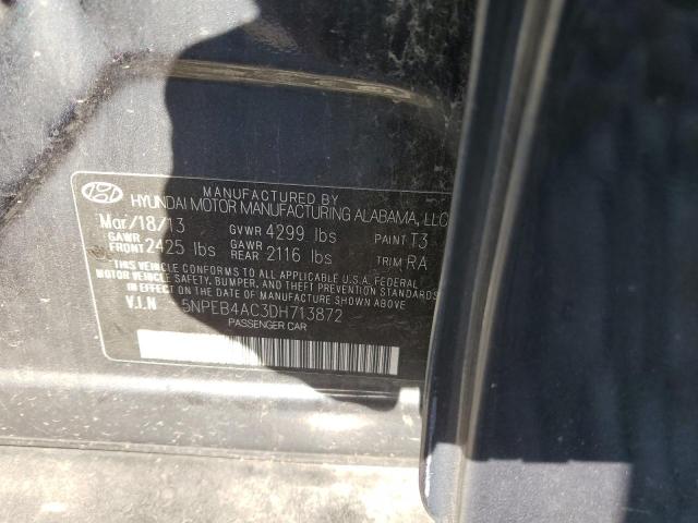 Photo 9 VIN: 5NPEB4AC3DH713872 - HYUNDAI SONATA GLS 