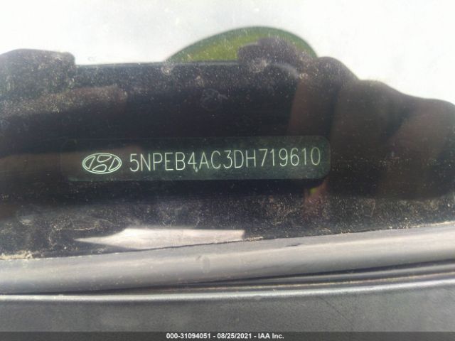 Photo 8 VIN: 5NPEB4AC3DH719610 - HYUNDAI SONATA 