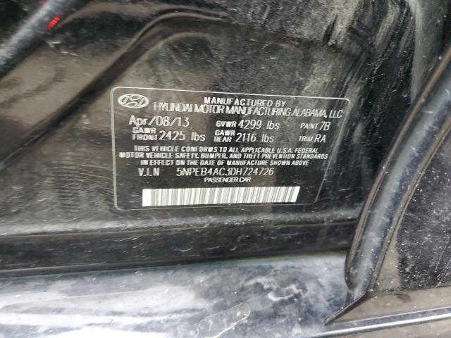 Photo 11 VIN: 5NPEB4AC3DH724726 - HYUNDAI SONATA 