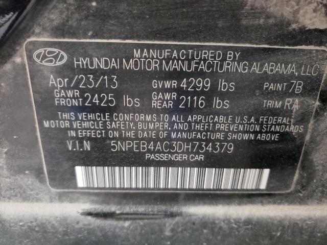 Photo 9 VIN: 5NPEB4AC3DH734379 - HYUNDAI SONATA GLS 