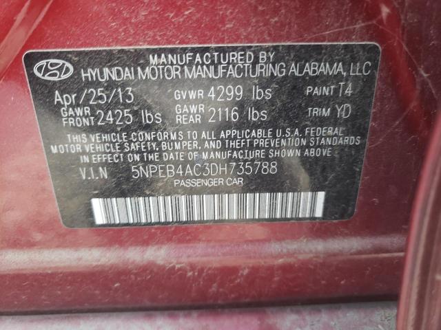 Photo 9 VIN: 5NPEB4AC3DH735788 - HYUNDAI SONATA GLS 