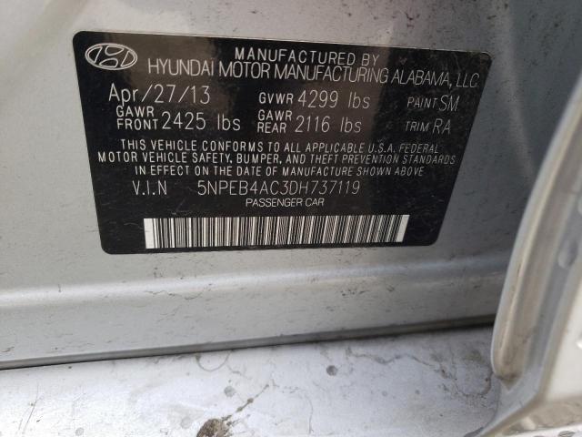 Photo 12 VIN: 5NPEB4AC3DH737119 - HYUNDAI SONATA GLS 