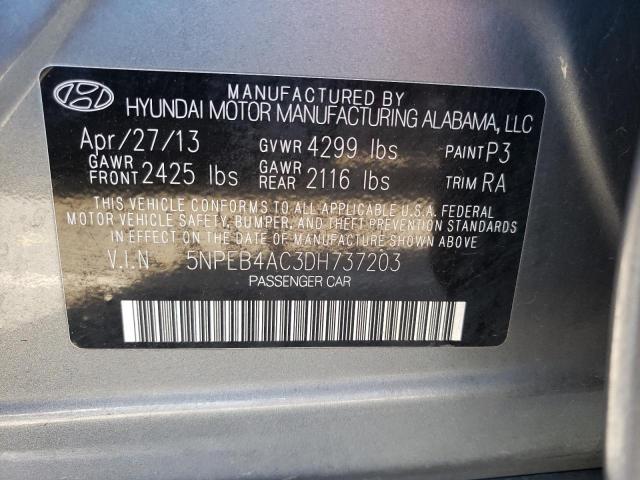 Photo 11 VIN: 5NPEB4AC3DH737203 - HYUNDAI SONATA GLS 