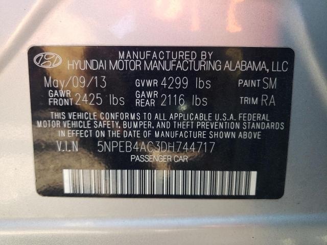 Photo 9 VIN: 5NPEB4AC3DH744717 - HYUNDAI SONATA GLS 