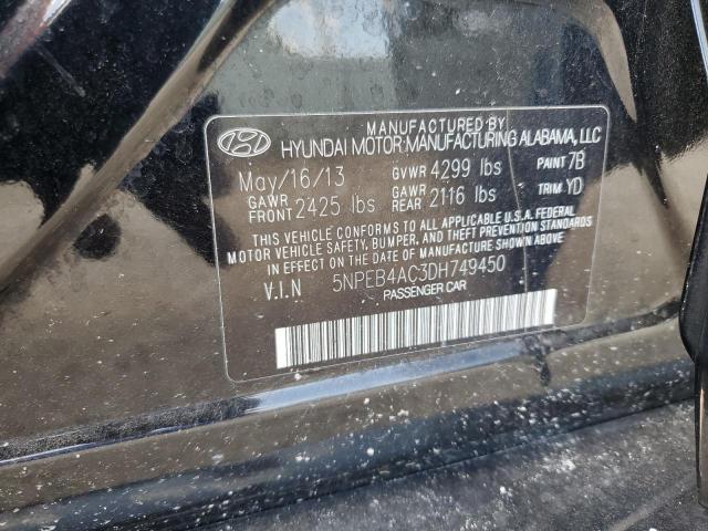 Photo 12 VIN: 5NPEB4AC3DH749450 - HYUNDAI SONATA GLS 