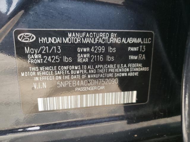 Photo 9 VIN: 5NPEB4AC3DH752090 - HYUNDAI SONATA 