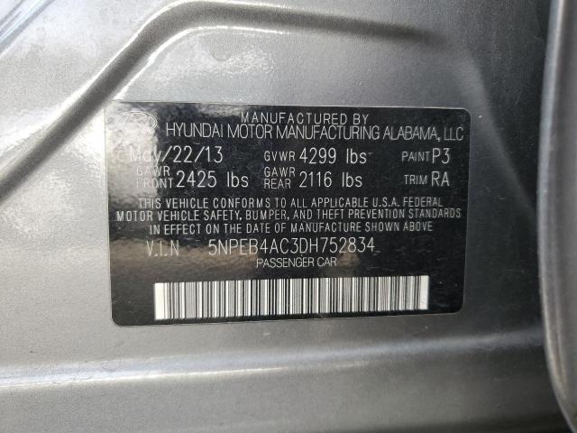 Photo 11 VIN: 5NPEB4AC3DH752834 - HYUNDAI SONATA GLS 