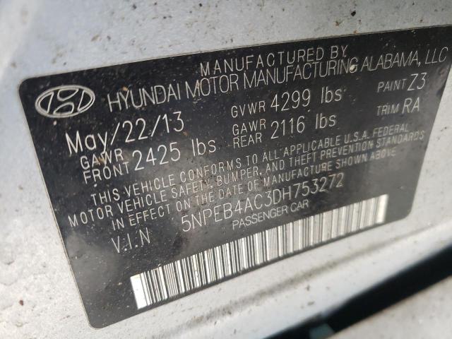 Photo 9 VIN: 5NPEB4AC3DH753272 - HYUNDAI SONATA 