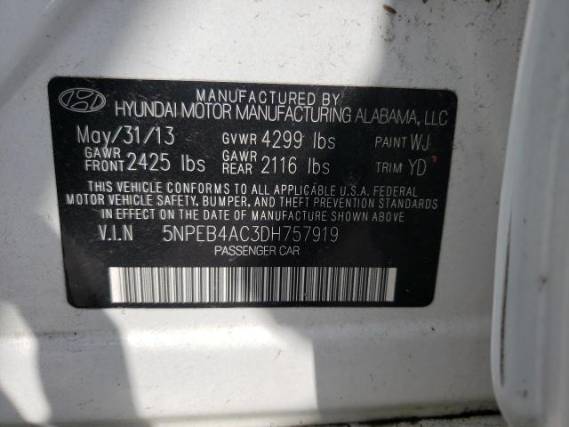 Photo 9 VIN: 5NPEB4AC3DH757919 - HYUNDAI SONATA GLS 