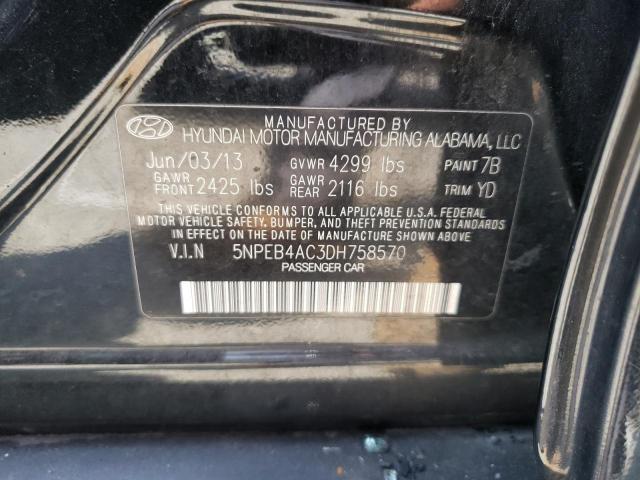 Photo 11 VIN: 5NPEB4AC3DH758570 - HYUNDAI SONATA 