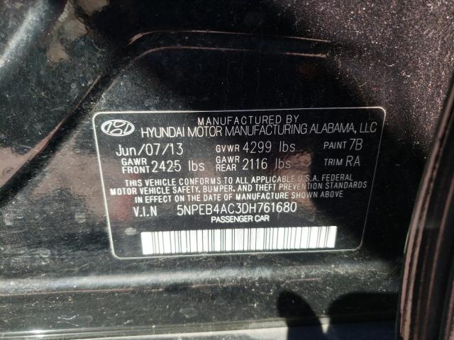 Photo 9 VIN: 5NPEB4AC3DH761680 - HYUNDAI SONATA 