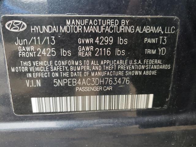 Photo 9 VIN: 5NPEB4AC3DH763476 - HYUNDAI SONATA GLS 