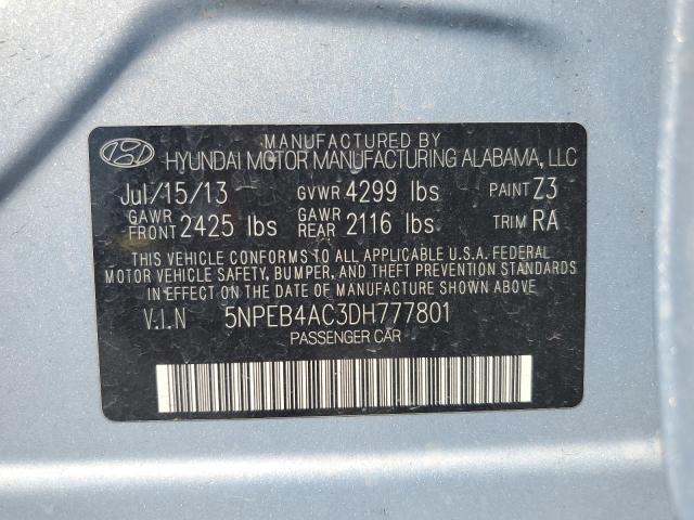 Photo 12 VIN: 5NPEB4AC3DH777801 - HYUNDAI SONATA GLS 