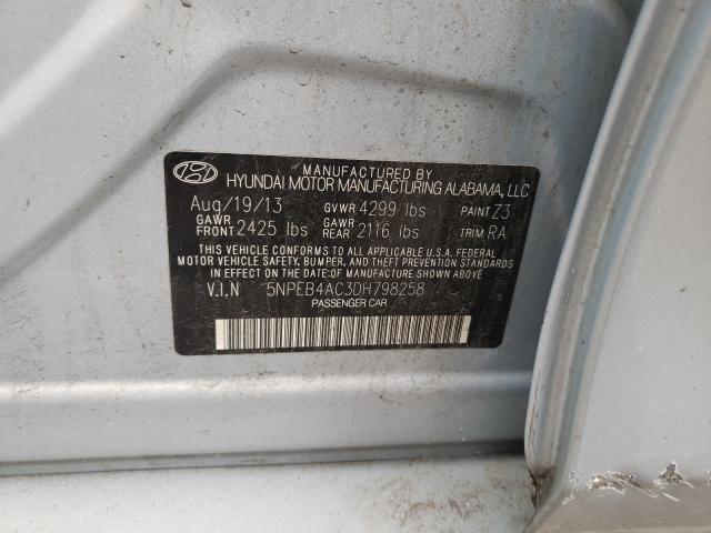 Photo 9 VIN: 5NPEB4AC3DH798258 - HYUNDAI SONATA GLS 