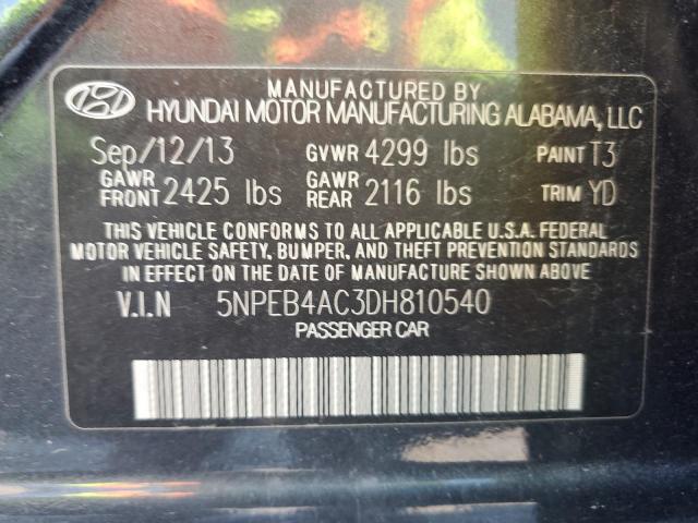 Photo 11 VIN: 5NPEB4AC3DH810540 - HYUNDAI SONATA GLS 