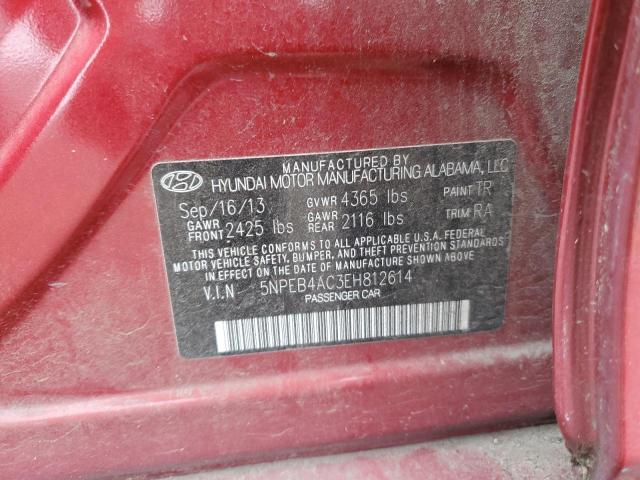 Photo 11 VIN: 5NPEB4AC3EH812614 - HYUNDAI SONATA 