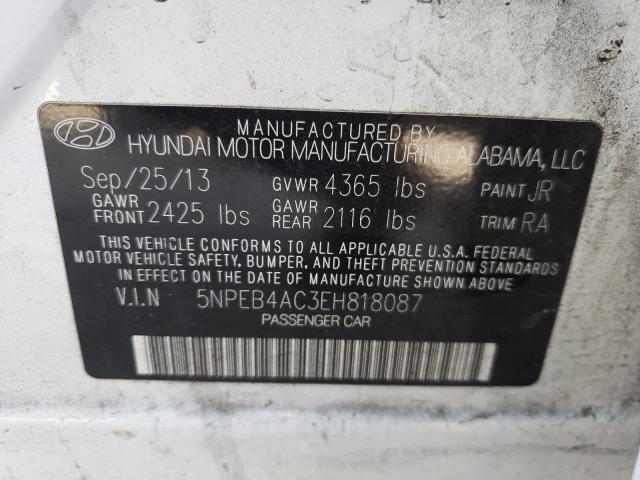 Photo 9 VIN: 5NPEB4AC3EH818087 - HYUNDAI SONATA GLS 